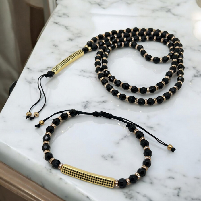 Set Lant-Bratara GoldBlack Century [2]