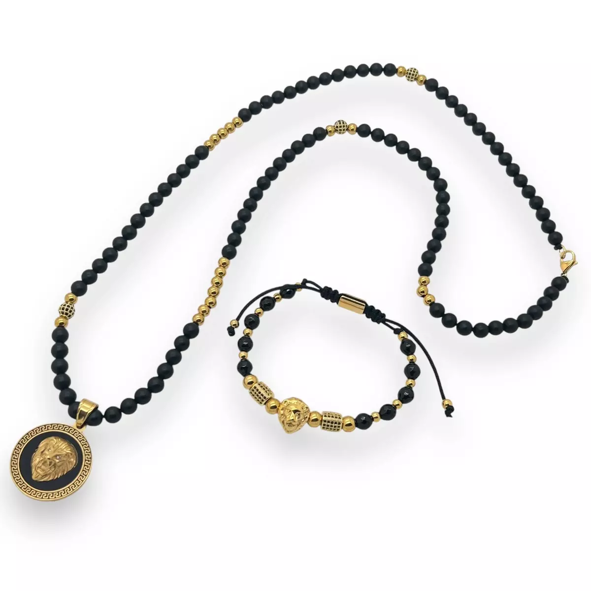 Set Lant-Bratara GoldBlack Lion Emperor [1]