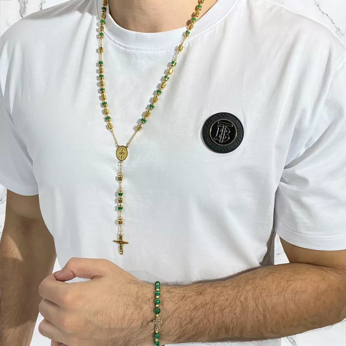 Set Lant-Bratara Green Exquisite Rosary [2]