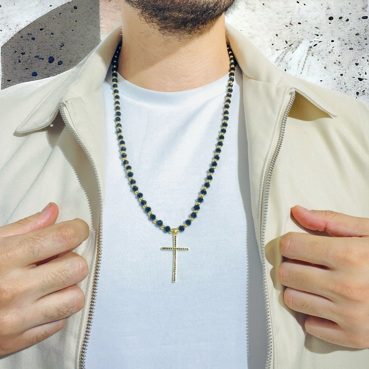 Set Lant-Bratara Rosary Diamonds Cross [4]