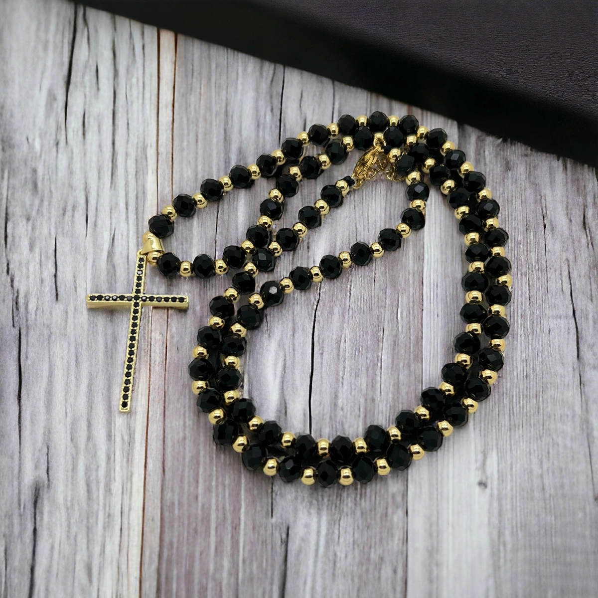 Set Lant-Bratara Rosary Diamonds Cross [3]
