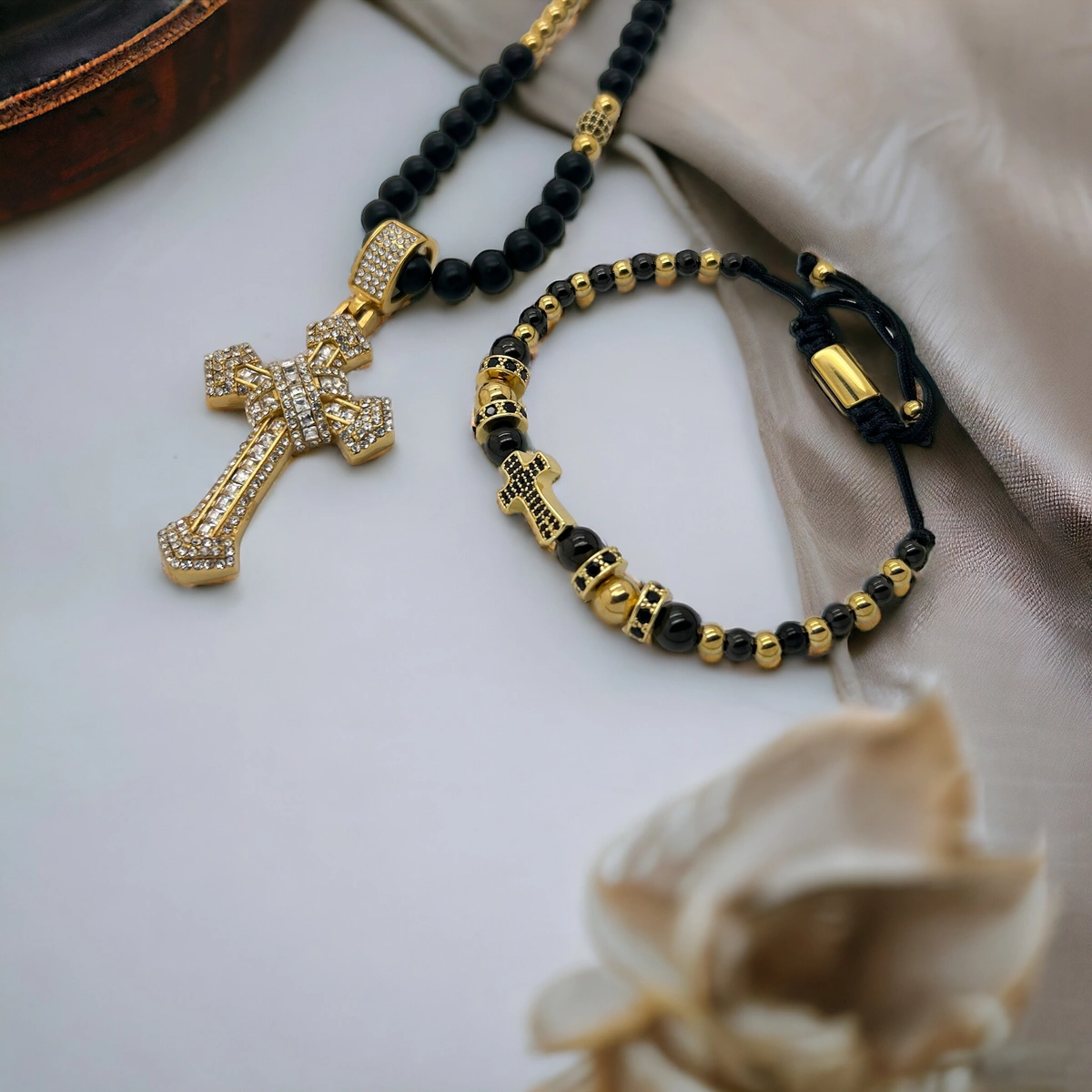 Set Lant-Bratara Rosary Diamonds Cross Epic [2]