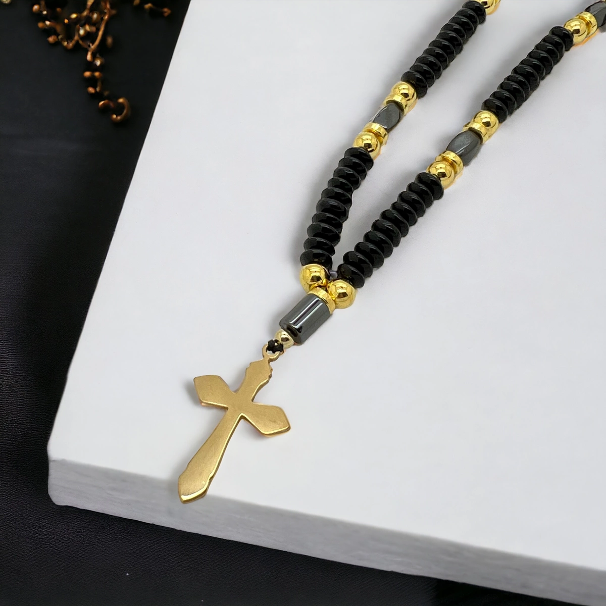 Set Lant-Bratara Rozariu Cruce GoldBalck [4]