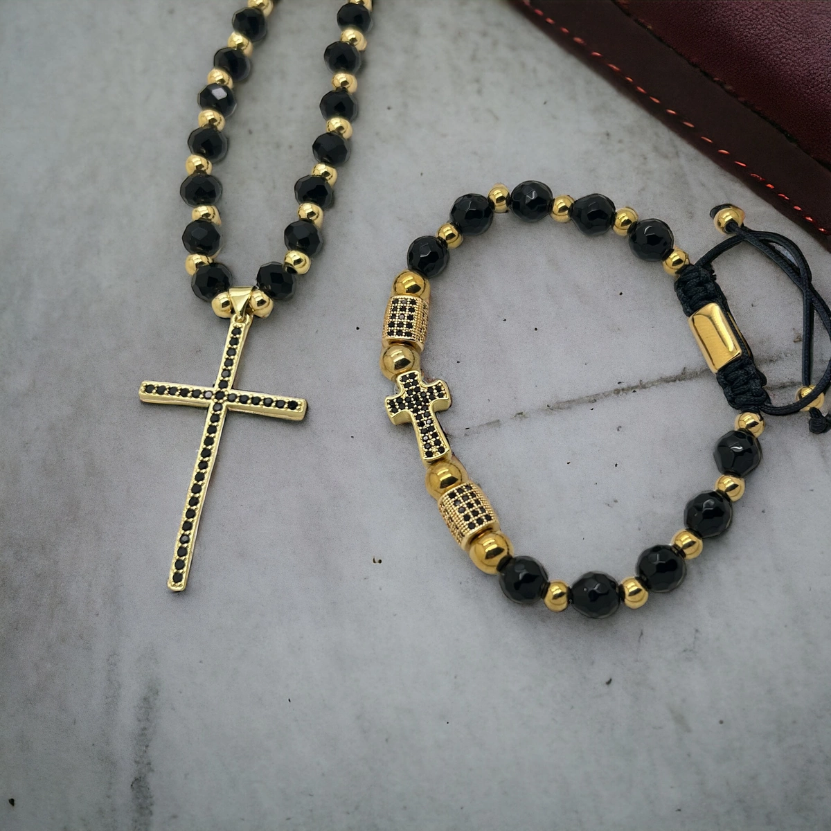 Set Lant-Bratara Slim Cross Rosary Epic [2]