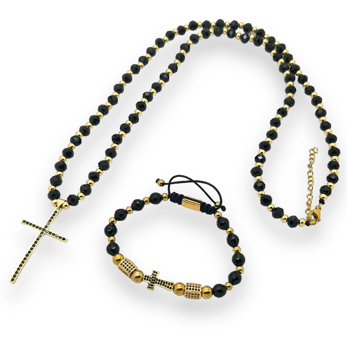 Set Lant-Bratara Slim Cross Rosary Epic [1]