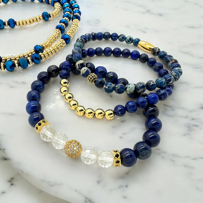 Set Lant-Bratari Blue Rosary Cross Crown [3]