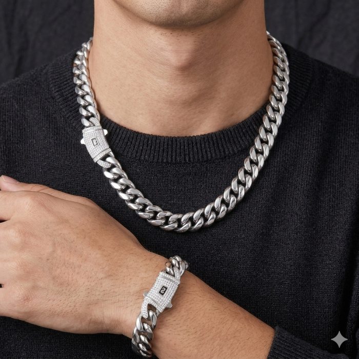 Set Monaco Silver Steel 10 MM [2]