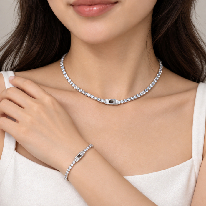 Set Tennis Monaco Diamonds 3 MM White Diamonds [2]