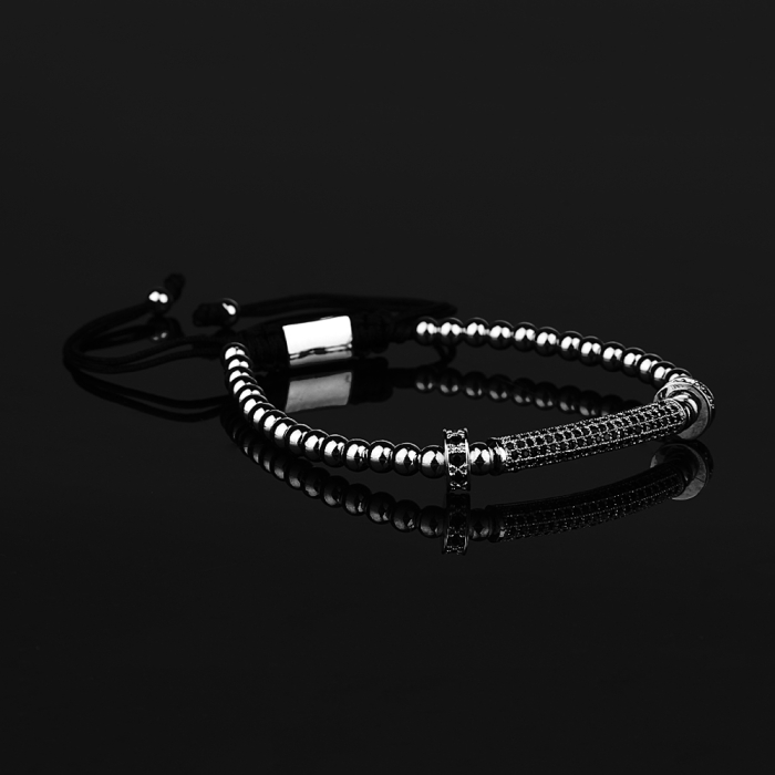 Silver Luxury Men Zircon Bracelet [2]