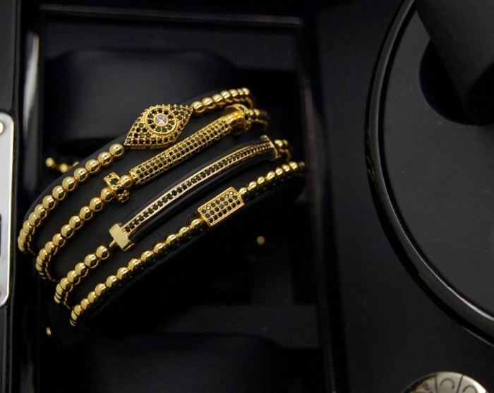 Supreme Set 4 Gold Brooks Woman Bracelets [3]