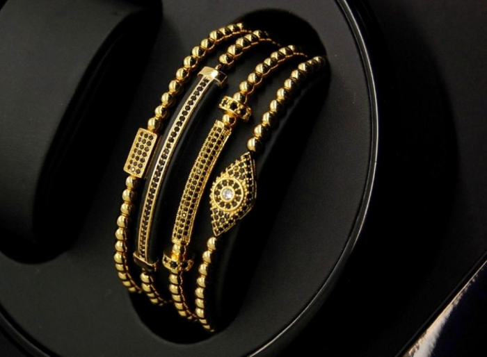 Supreme Set 4 Gold Brooks Woman Bracelets [5]