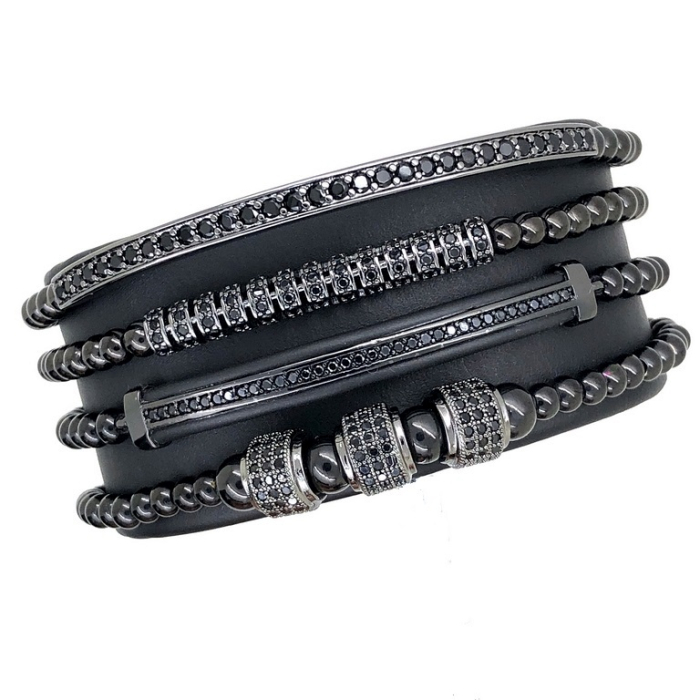 The Original Set All Black 4 Brooks Bracelets [2]