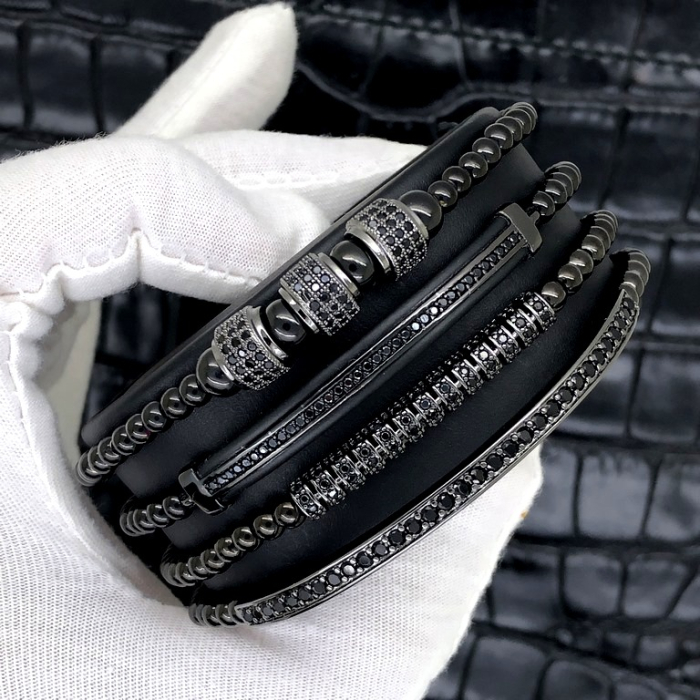 The Original Set All Black 4 Brooks Bracelets [5]