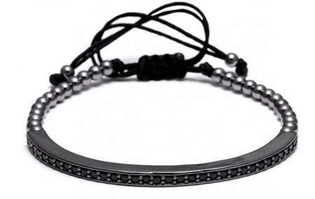 BRATARI BARBATI - All Black Brooks Men CZ Bracelet