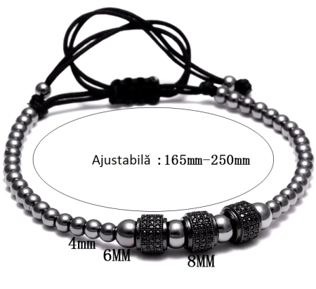 All Black Brooks Men Zircon Bracelet [3]
