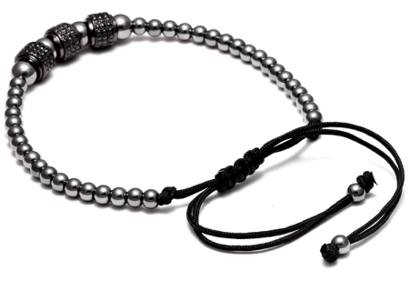 All Black Brooks Men Zircon Bracelet [2]
