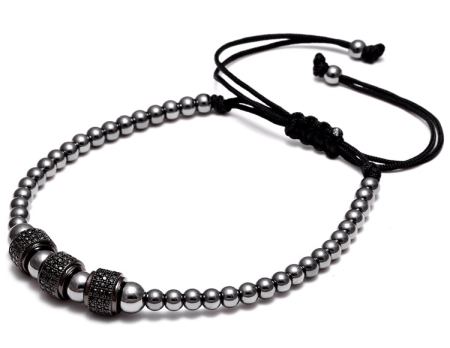 All Black Brooks Men Zircon Bracelet [1]