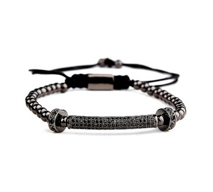 All Black Cubic Zirconia Men Bracelet [0]