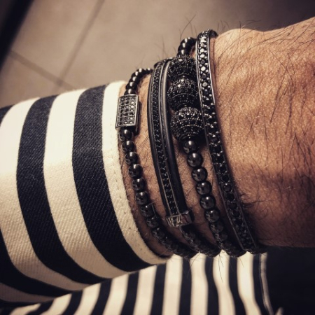 All Black Set 4 Brooks Bracelets [1]
