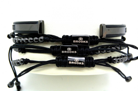 All Black Set 4 Brooks Bracelets [4]
