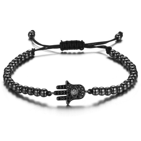 BRATARI - Black Fatima Hand Women Zircon Bracelet