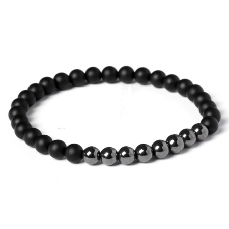 PROMOTII BRATARI - Black Natural Stone Classic  NEGRU