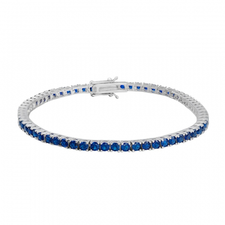 COLECTIE ARGINT - Bratara Argint 925 Blue Zircon Tennis 2.5MM