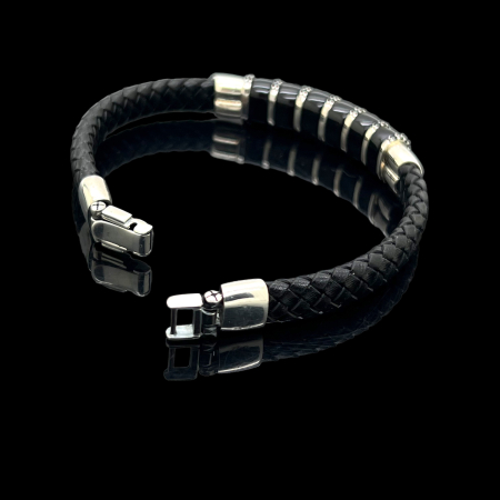 Bratara Argint 925 Si Piele Naturala [2]