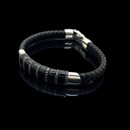 Bratara Argint 925 Si Piele Naturala [1]