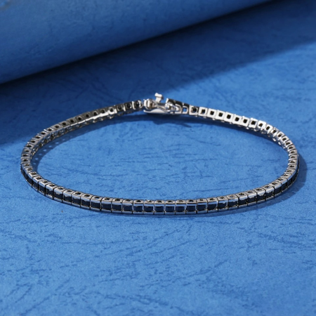 Bratara Argint 925 Tennis Black Diamond 3MM [1]