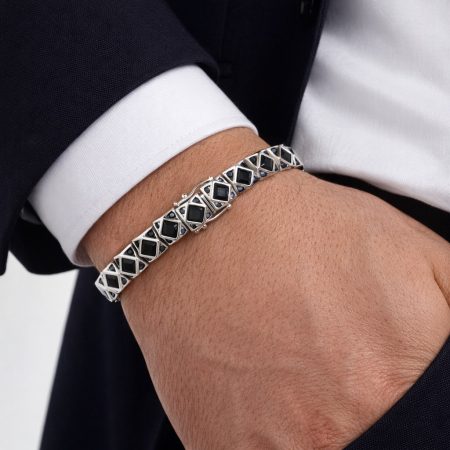 Bratara Argint 925 Tennis Black Zircon 5MM [1]