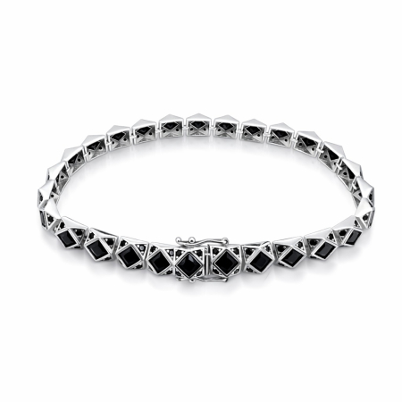 BRATARI ARGINT - Bratara Argint 925 Tennis Black Zircon 5MM