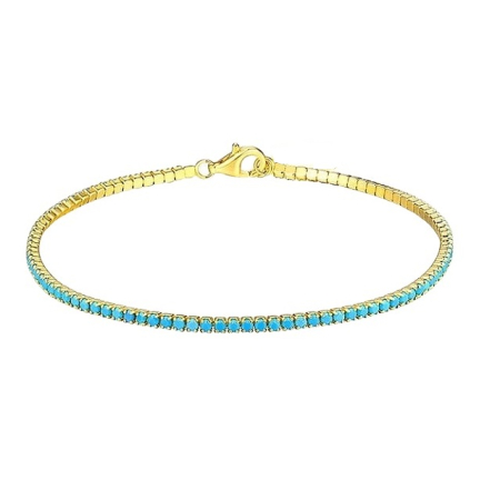 COLECTIE ARGINT - Bratara Argint 925 Tennis Pietre Turcoaz
