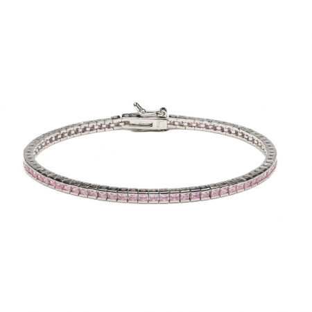 COLECTIE ARGINT - Bratara Argint 925 Tennis Pink Diamond 2MM