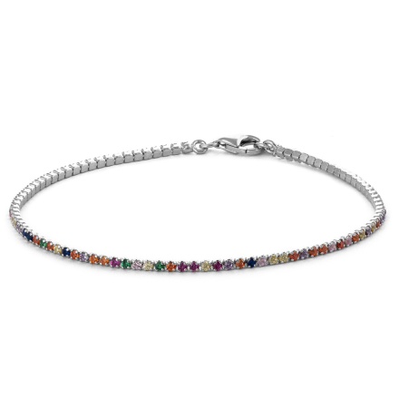COLECTIE ARGINT - Bratara Argint 925 Tennis Rainbow