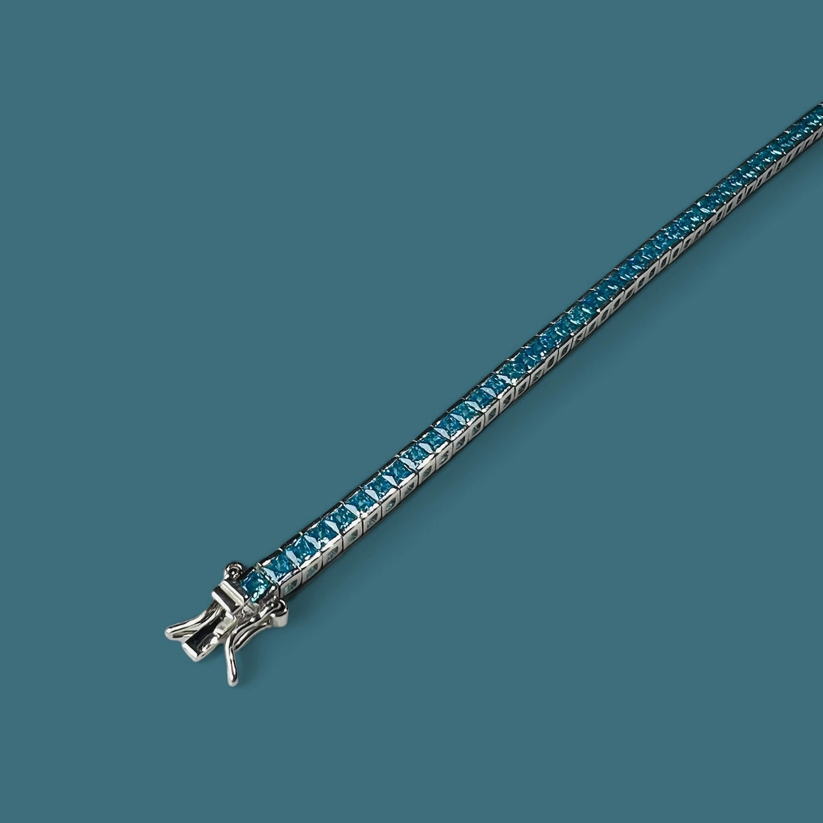 Bratara Argint 925 Tennis Turcoaz Diamond 2.5MM [1]