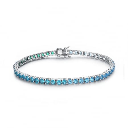 COLECTIA ARGINT - Bratara Argint 925 Tennis Turcoaz Zircon 3MM