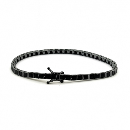 COLECTIA ARGINT - Bratara Argint Brooks Black Tennis  3 MM