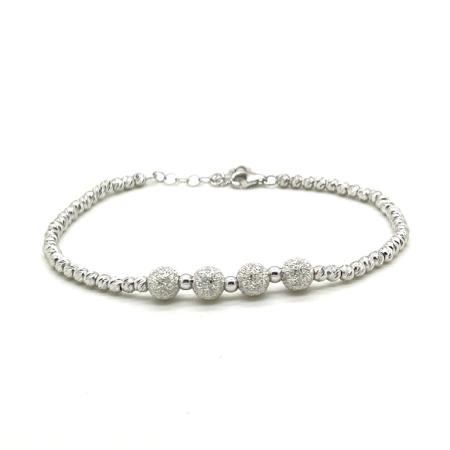 Bratara Argint Brooks Shiny Beads [0]