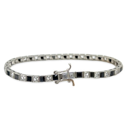 Bratara Argint Brooks Tennis Crystals [0]