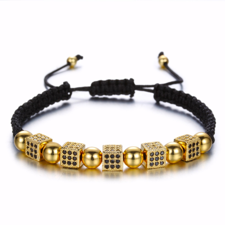 PROMOTII - Bratara Brooks 5 Lucky Dice Gold
