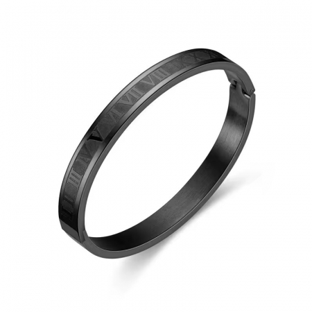 BRATARI METALICE - Bratara Brooks Bangle Black Roman