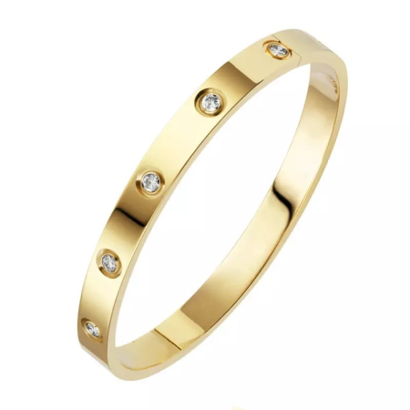 BRATARI SEMICERC - Bratara Brooks Bangle Gold Diamonds