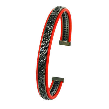 BRATARI SEMICERC - Bratara Brooks Bangle Louviere Red