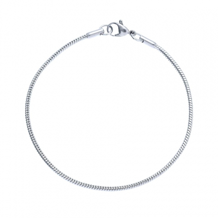BRATARI METALICE - Bratara Brooks Silver Snake Round