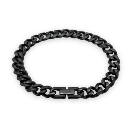 BRATARI METALICE - Bratara Brooks Black Cuban 8 mm