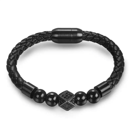 BRATARI PIELE - Bratara Brooks Black Exquisite 19 CM