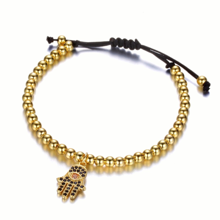 BRATARI CRISTALE - Bratara Brooks Black Fatima Charm BLACK