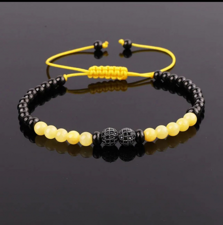 BRATARI LUXURY - Bratara Brooks Black Yellow Show