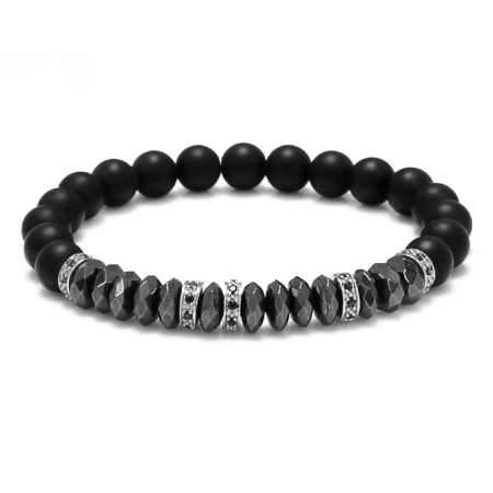 BRATARI BARBATI - Bratara Brooks Black Zircon Hamman